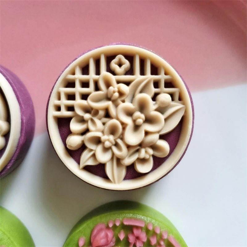 Efficient Flower Design Molds 75g Festival Cake Molds For Cookie And Mooncakes gallery