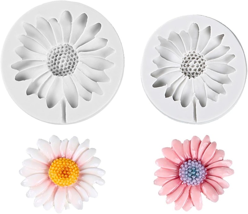 2PCS Chrysanthemum Flower Silicone Molds for Elegant Cake & Chocolate Artistry gallery