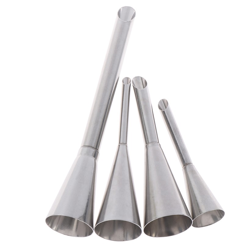 4Pcs Eclair Puff Nozzles Cupcake Filling Tube Pastry Syringe Cream Piping Tip~gw
