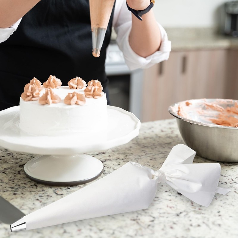 4 PCS White 24 Inch Reusable Cloth Piping Bags Large Cake Decorating gallery