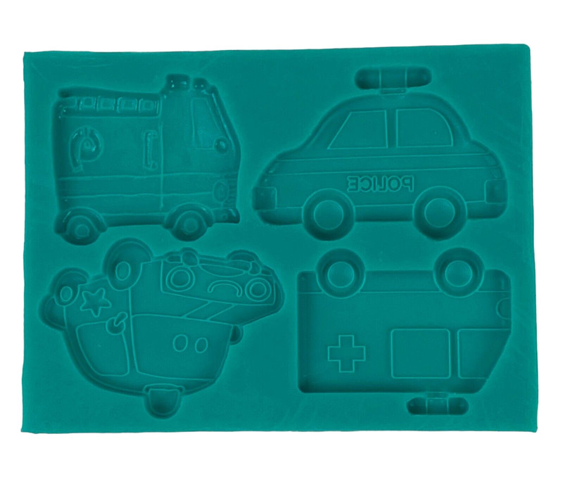 Silicone Candy Making Molds Police Car Truck Taxi School Bus 3 Pieces gallery
