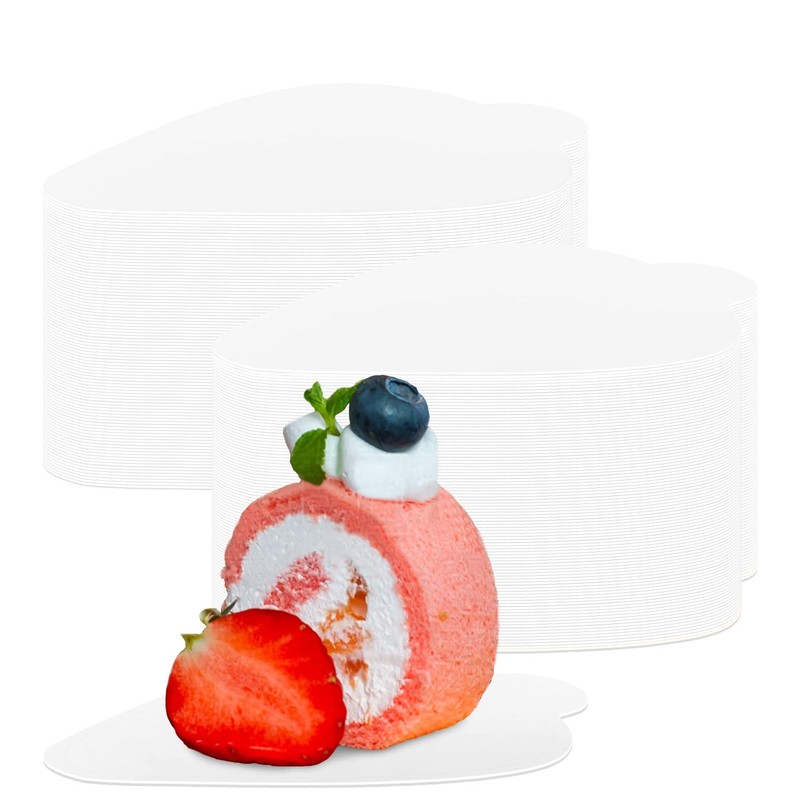 100 PCS Mini Cake Boards Leaves Shaped Mousse Cake Bases Dessert Display