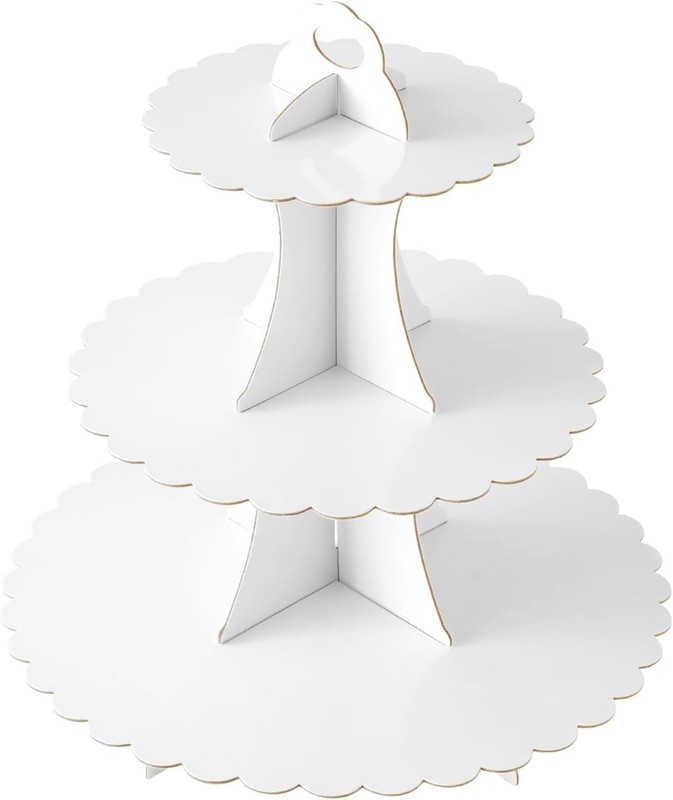 Versatile 3-Tier Cupcake and Dessert Stand for All Occasions - Lightweight gallery