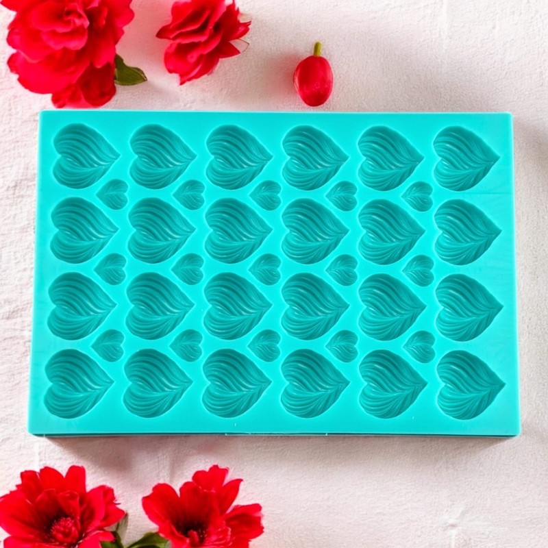 Mini Hearts Mold - Silicone Chocolate Lollipop Mold for Candy Making, Wax Melts gallery