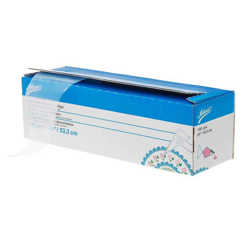 Disposable Decorating Bags, 21-Inch, Pack 21 Inch (Pack of 100), Clear
