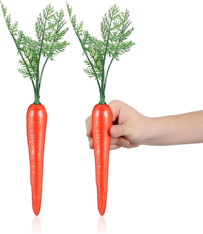 2pcs Artificial Carrots Realistic False Carrot Easter Party