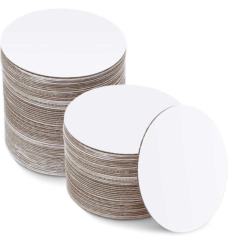 White Cake Boards round 20 Pack – 8 Inch 8” Cardboard Cake Rounds Circles gallery