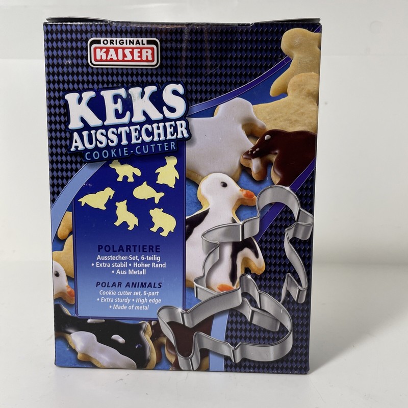 Kaiser Keks Cookie Cutters Polar Set (6) Penguin Walrus Whale Fox Wolf Bear