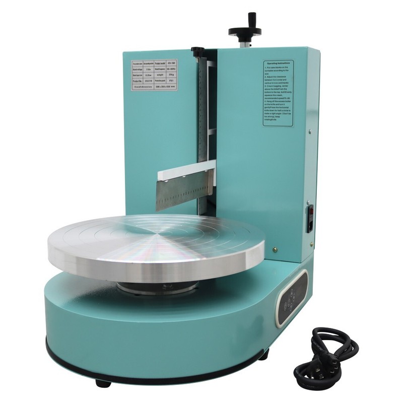 110V Cream Spreading Automatic Coating Smearing Machine for 6"-14" Cake Green gallery