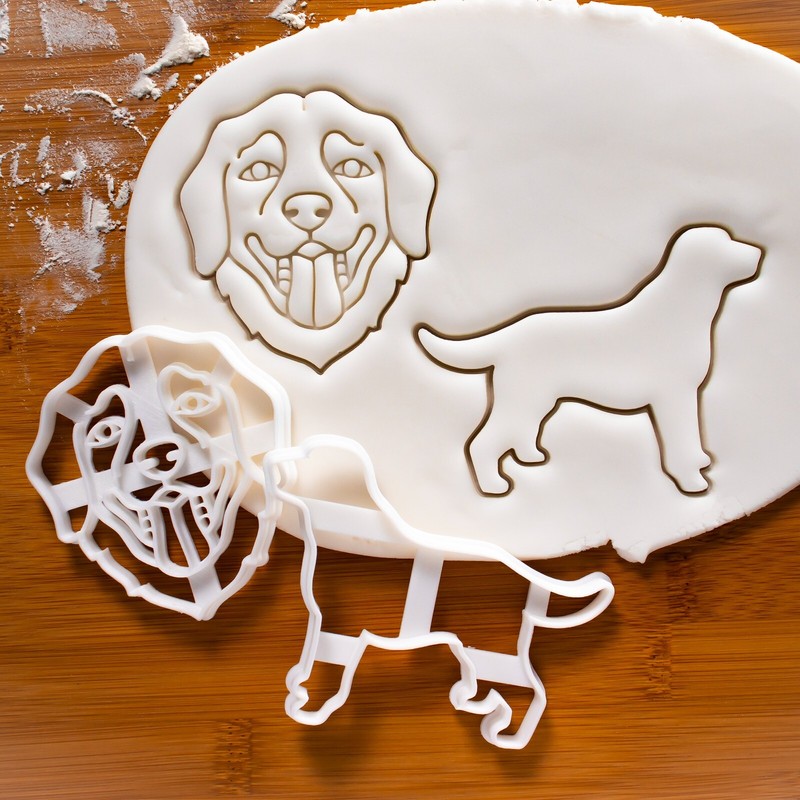 Labrador Cookie Cutters Set – cute portrait dog treats adoption rescue birthday