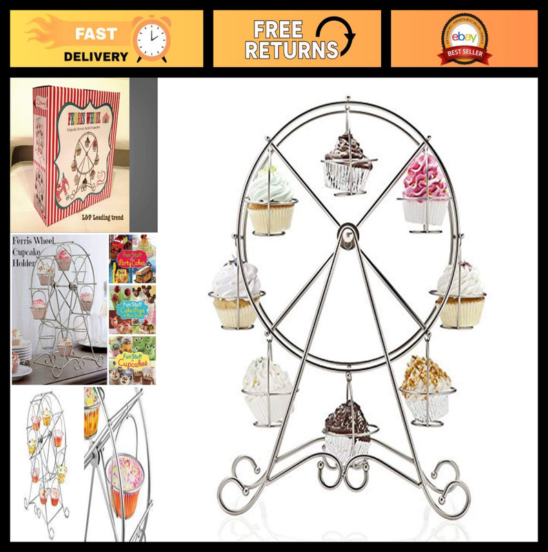 Carnival Ferris Wheel Cupcake Stand – Circus Party Decor, Fun Dessert Display