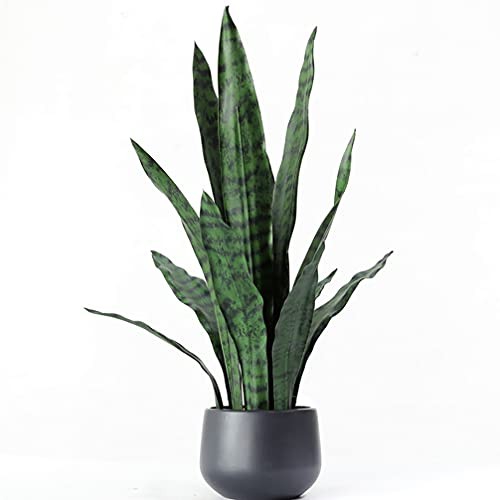 Artificial Snake Plant with Potted 23.6" Fake Plastic Sansevieria Faux Green gallery