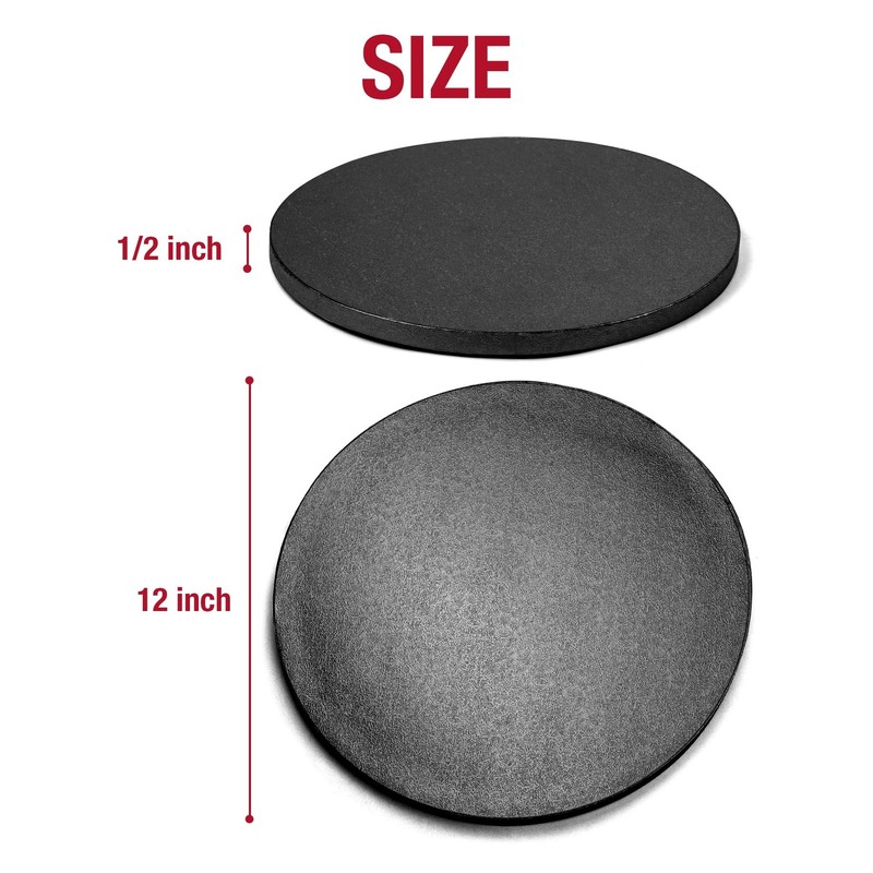 Black Round Cake Boards 12 Inch 1/2inch Thick Sturdy Smooth Edges Drums 5 PCS gallery
