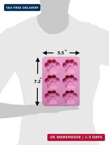 Silicone Dog Pet Animal Paw Print Bone Candy Mold Homemade Dog Treat Ice Cube gallery