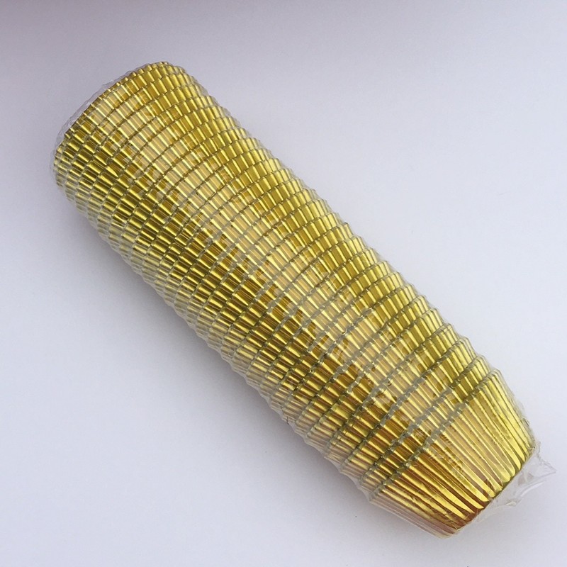 Yellow Foil Cupcake Liner – STANDARD size | 500 ct Baking Cups