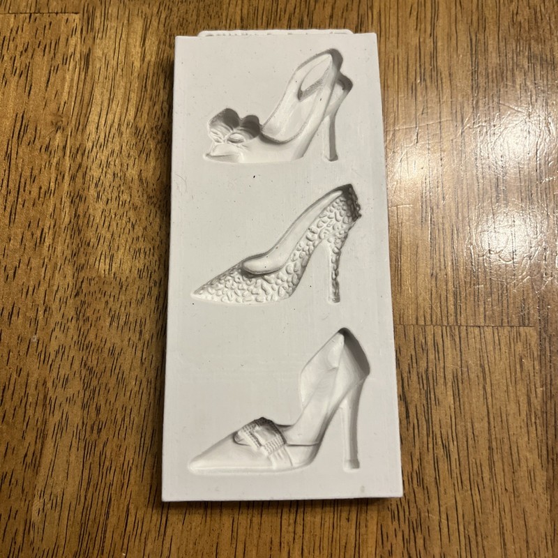 Katy Sue Silicone Mold THREE HEELS For Cake Decorating & Crafts 2.5”x 5.25”
