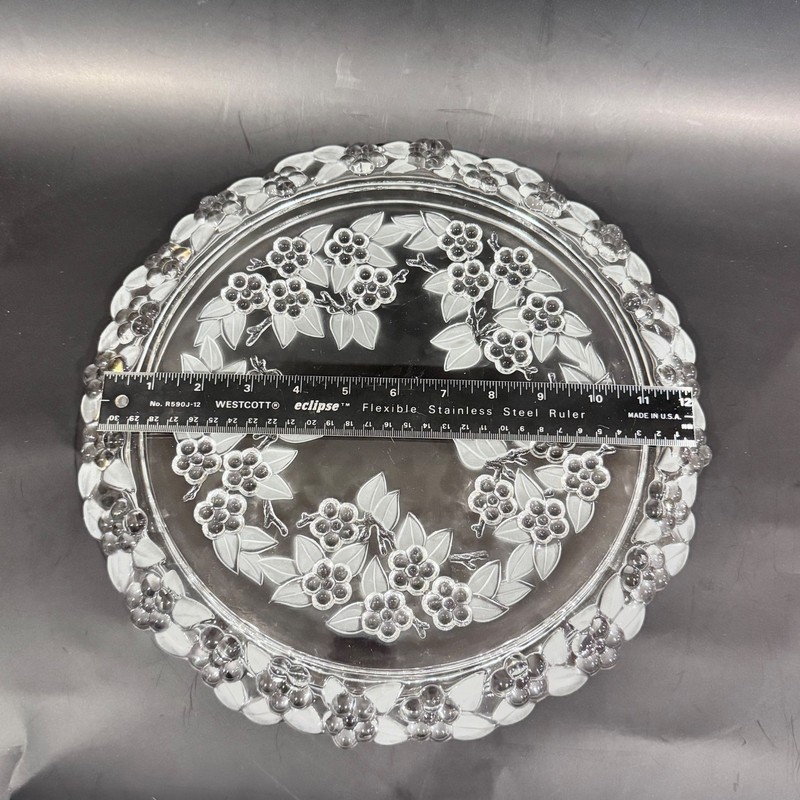 Walther Glas by Mikasa Carmen Cake Plate Stand Frosted Floral Retired Pattern gallery
