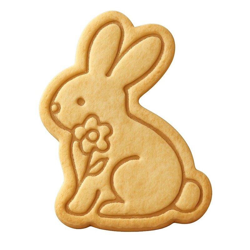Springtime Bunny Cookie Cutter & Stamp - 4x3 Fun Kitchen Baking gallery