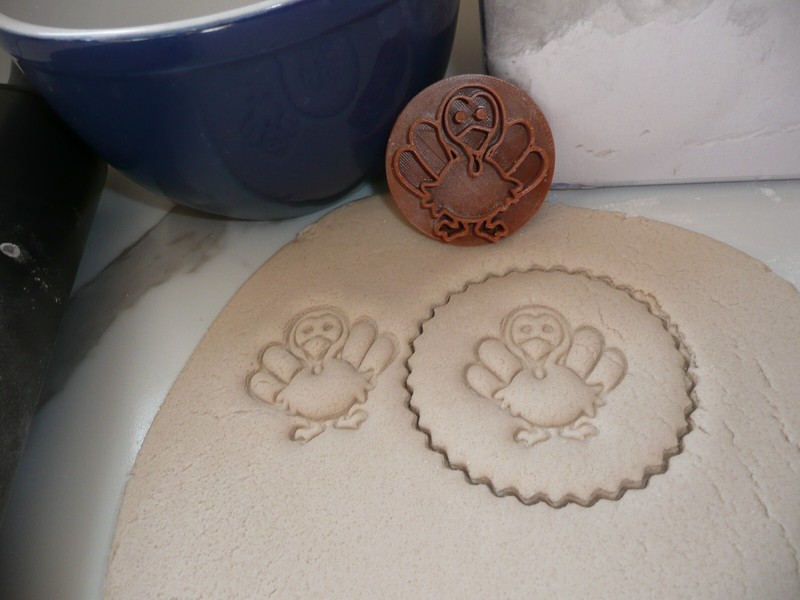 TURKEY CHARACTER THANKSGIVING COOKIE STAMP EMBOSSER MADE IN USA PR5547 gallery