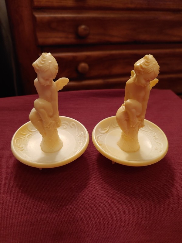 Vintage 1974 Wilton Angel Cherub Cake Toppers – Set Of 2