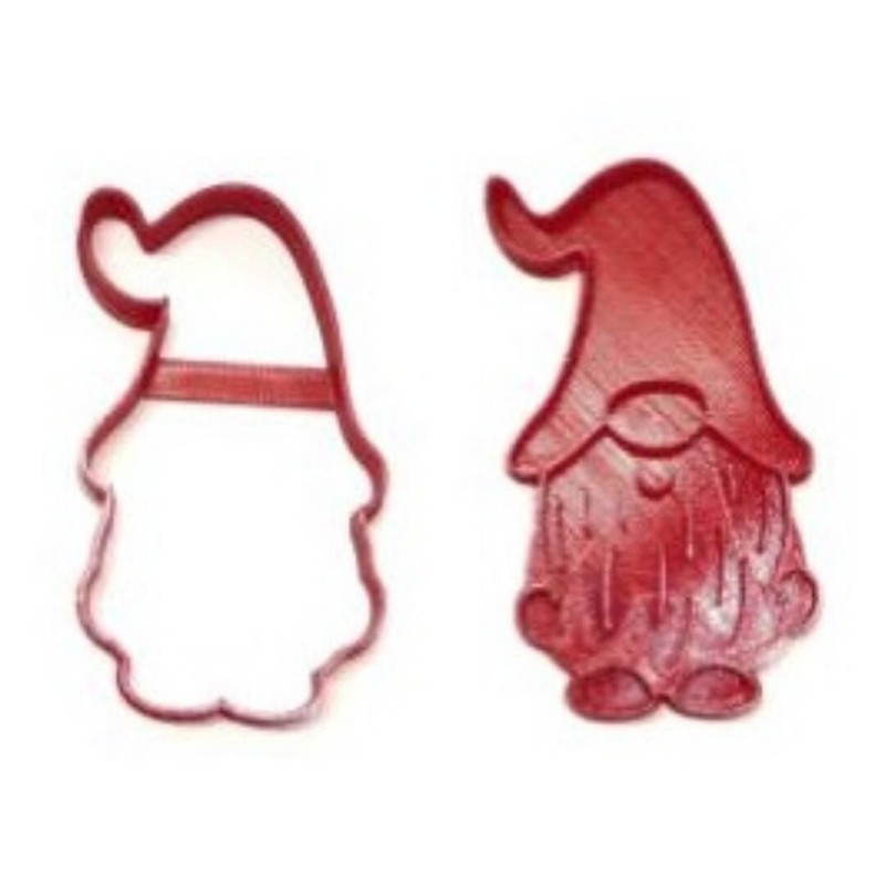 GARDEN GNOME STYLE 3 SET OF 2 COOKIE CUTTER AND DETAILED STAMP USA PR1621