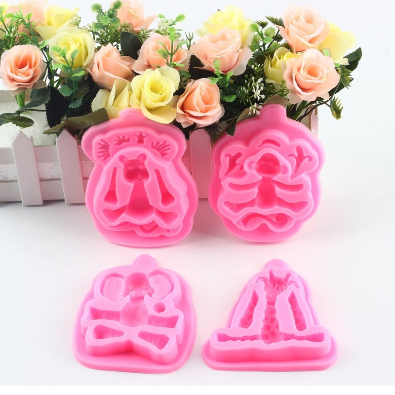Safari Animal Cake Mold 4 PCS Silicone Fondant Chocolate Candy Lion Elephant gallery