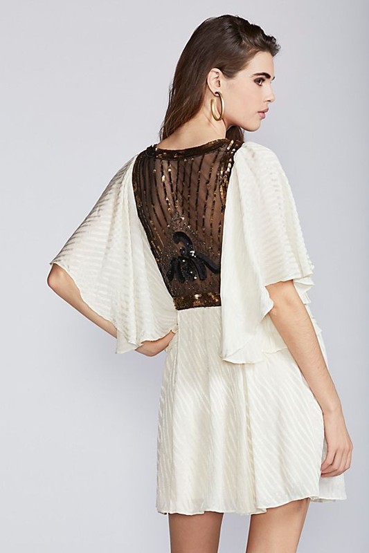 Free People Ivory Moonlight Romance Mini Dress-S-$300 MSRP gallery