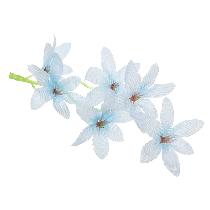24Pcs 7" Artificial Orchid Flower Floating Candles Simulation Blue gallery