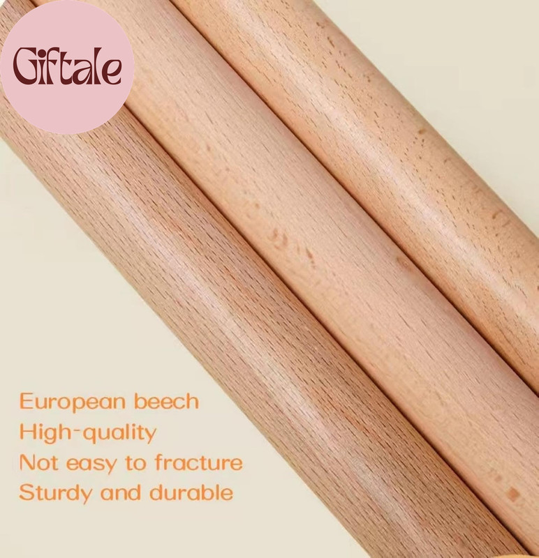 French Rolling Pin,16 Inches Wooden Rolling Pin for Baking,Fondant,Dough Roller gallery