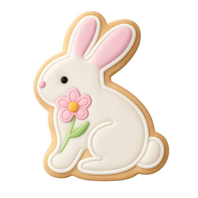 Springtime Bunny Cookie Cutter & Stamp - 4x3 Fun Kitchen Baking gallery