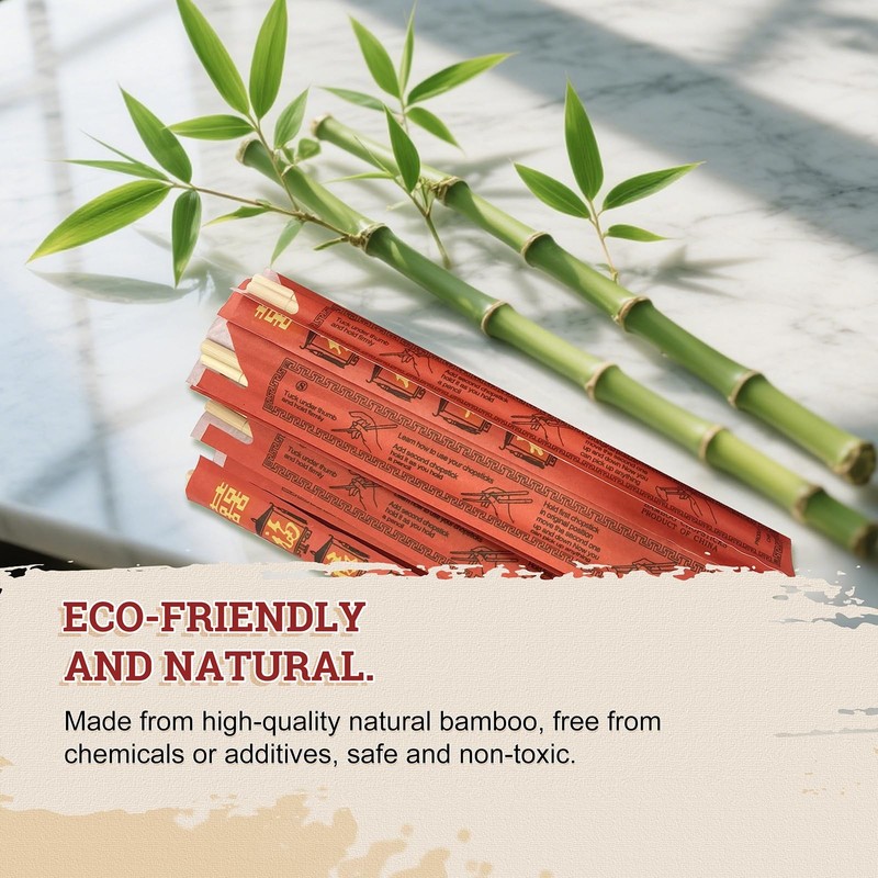 Disposable Bamboo Chopsticks (1000 Sets), Wooden Japanese Chopstick Bulk, 9''... gallery