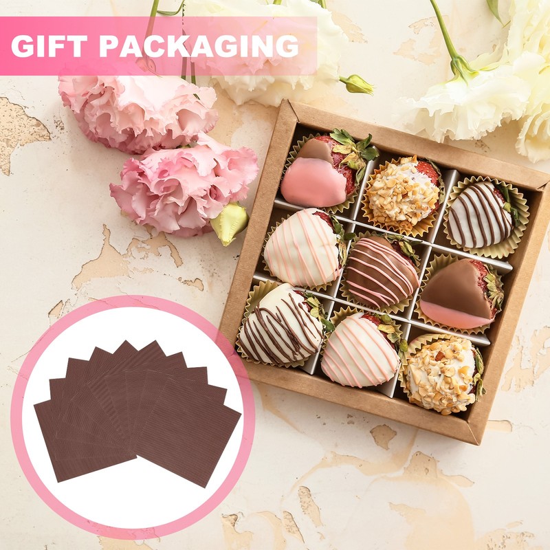 100 Pcs Candy Foil Wrappers, 4.7 x 4.7 Inch Chocolate Wrappers, Brown gallery