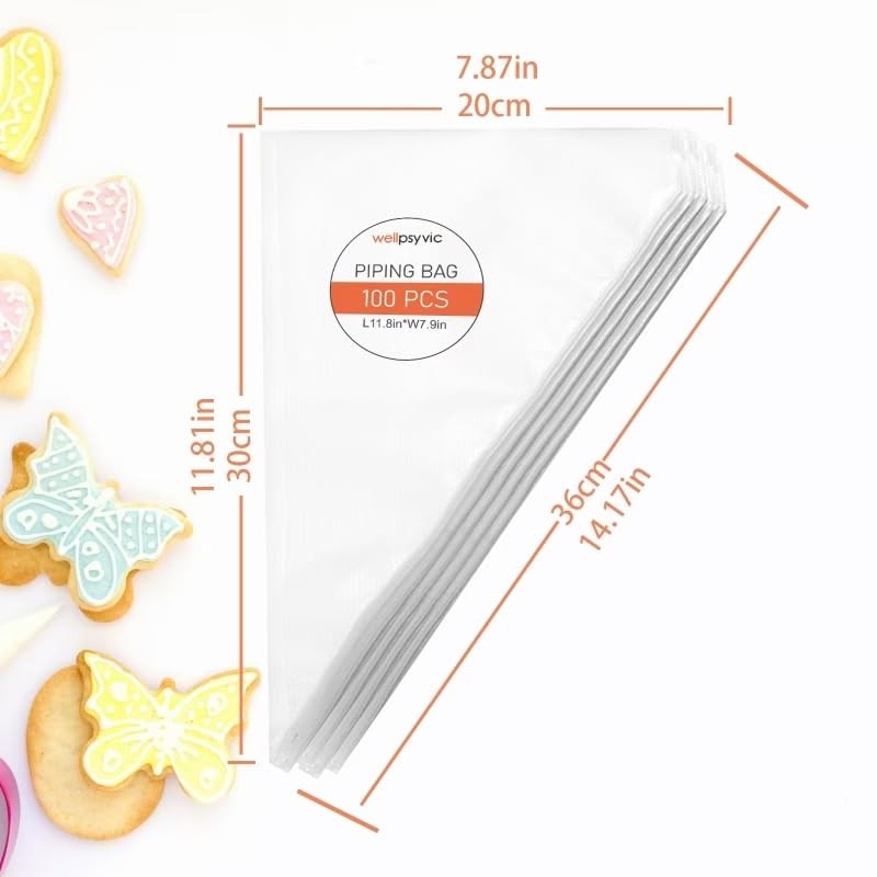 Piping Bags, 50pcs 12 Inch Anti Burst Disposable Cake Decorating Bags,Non-Sli... gallery