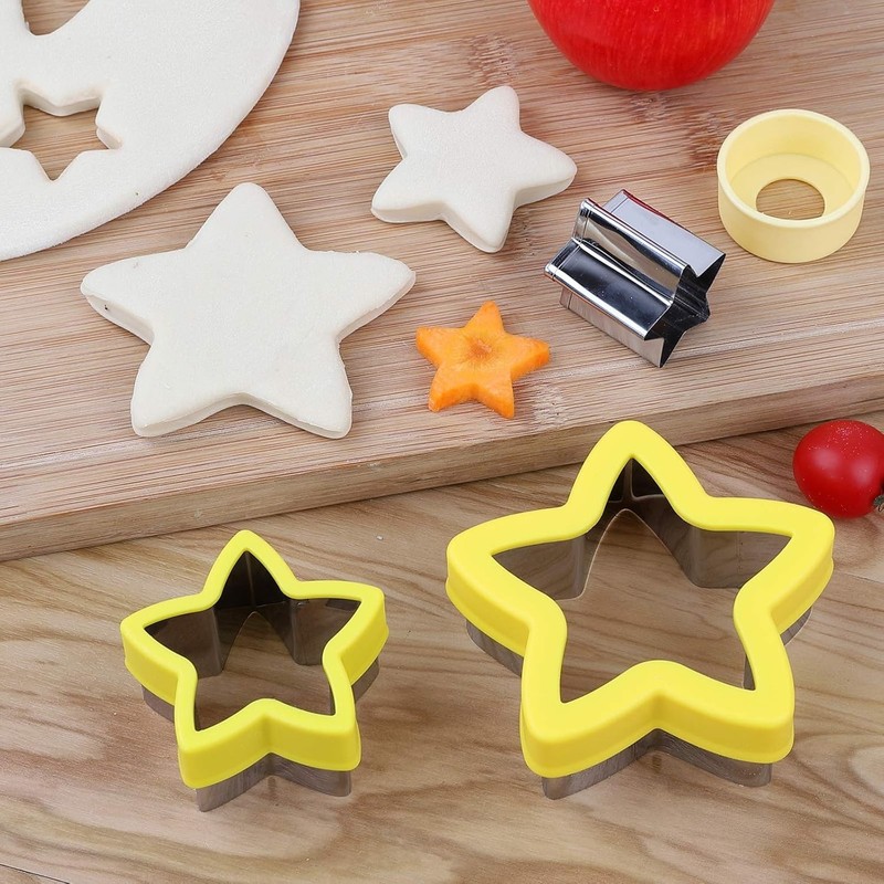 Kid-Friendly Stainless Steel Star Cookie Cutters - Ideal for Creative Baking gallery