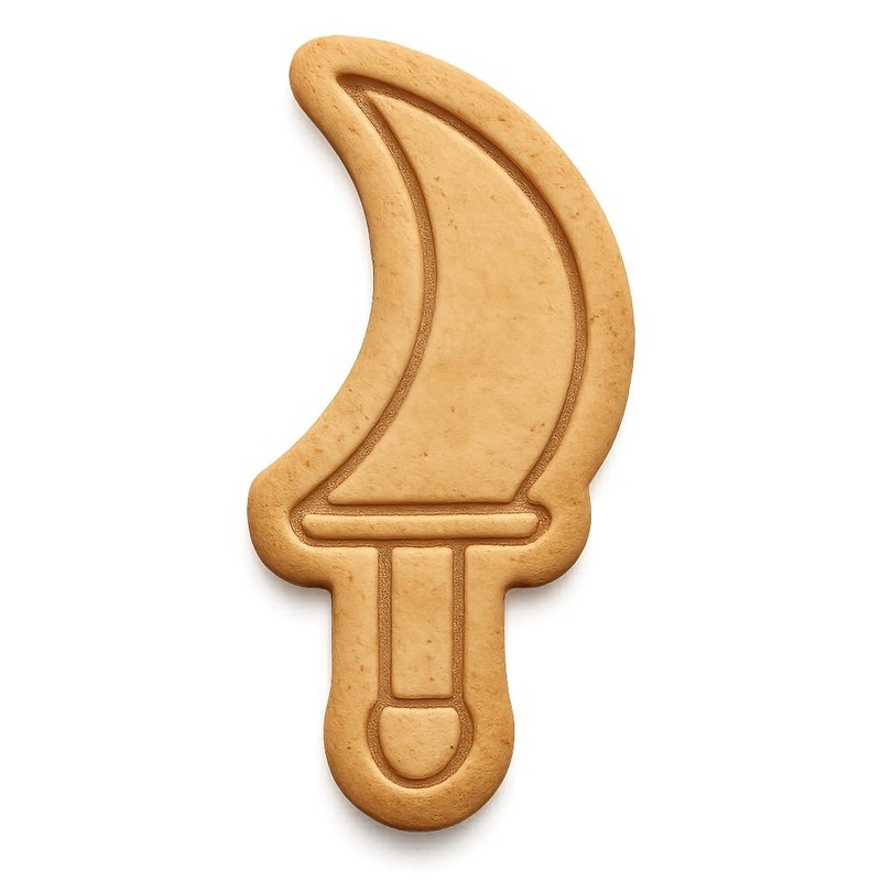 Dao Crescent Cookie Cutter & Stamp, Fondant & Clay Cutter - 1.9x4"