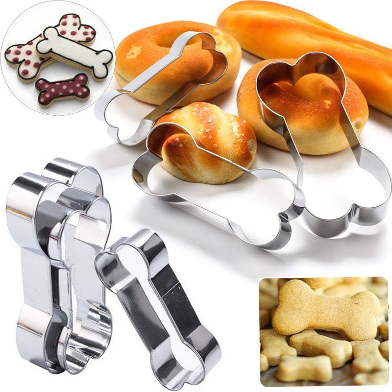 7 Pack Dog Treat Molds, Puppy Paw and Bone Molds, Non-stick Dog Ice Molds Tra... gallery