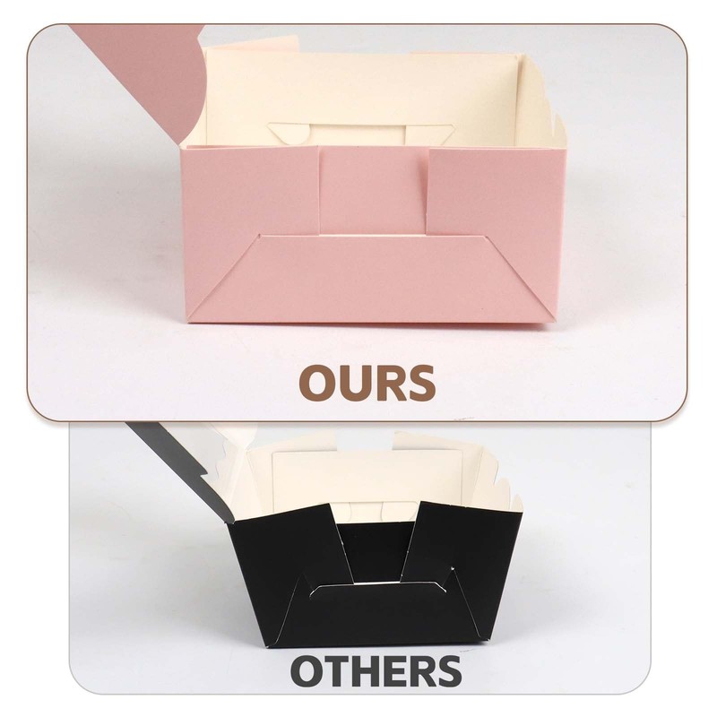50 PCS 6x6x3 Inch Bakery Boxes With Window Pink Cookie Treat Desserts Pastry gallery