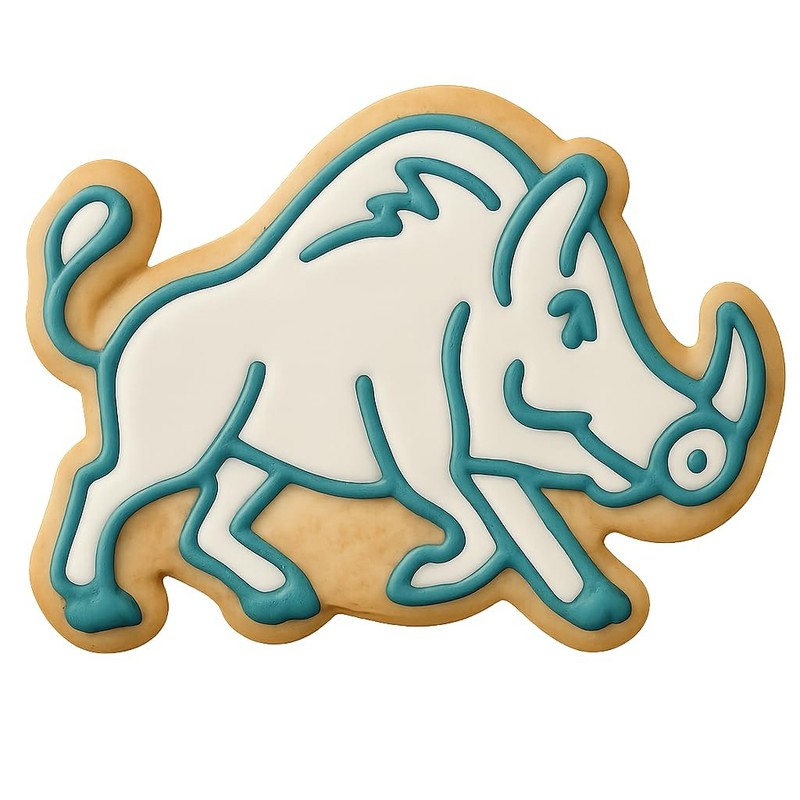 Charging Warthog Cookie Cutter & Stamp, Fondant & Clay - 4x3.1 gallery