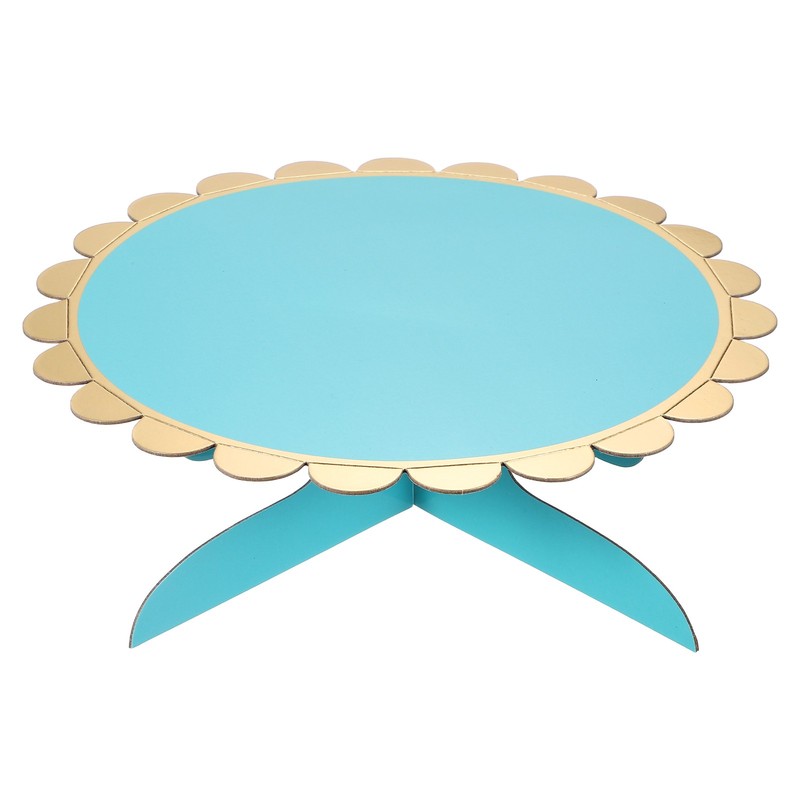 1-Tier Cardboard Cake Stand Holder 13 Inch Round Cupcake Stand Blue