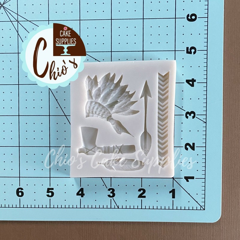 American/ native Indian Themed Silicone Mold, arrow, feather, ax gallery