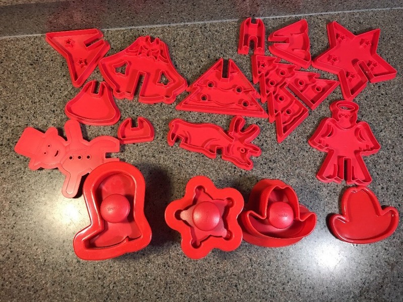 Tovolo Cookie-Cutter Lot Sheriff Bells Star Boot Hat Tree EUC!