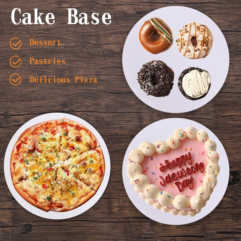 PFAMKEER 40 Pcs Cake Boards,White Cake Boards 9 Inch Round,Food Grade Cardboa... gallery