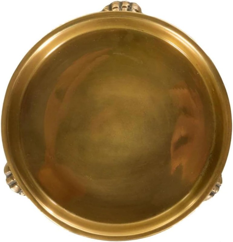 Alice Lane Home Collection Round Clawfoot Dish — Brass — for 4.5, Gold gallery
