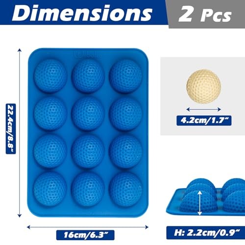 Golf Ball Chocolate Molds, Platinum Silicone Golf Ball Mold 12-Cavity, Golf gallery