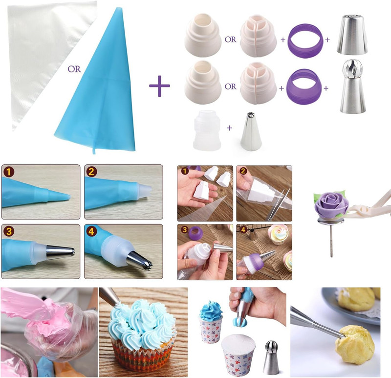Russian Piping Tips for Cake Decorating – 88Pcs Flower Icing & Frosting Nozzles gallery