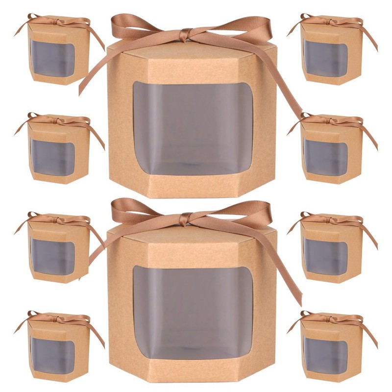10 Pcs Truffle Box Cookie Boxes for Gift Giving Bakery with Window gallery
