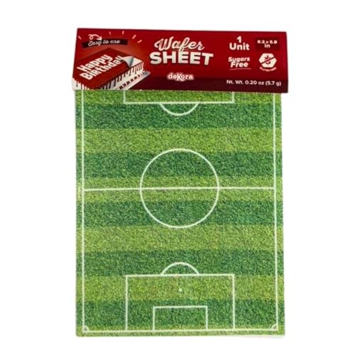 , Edible Field Cake Decoration, Edible Cake Toppers Decoration for Soccer gallery