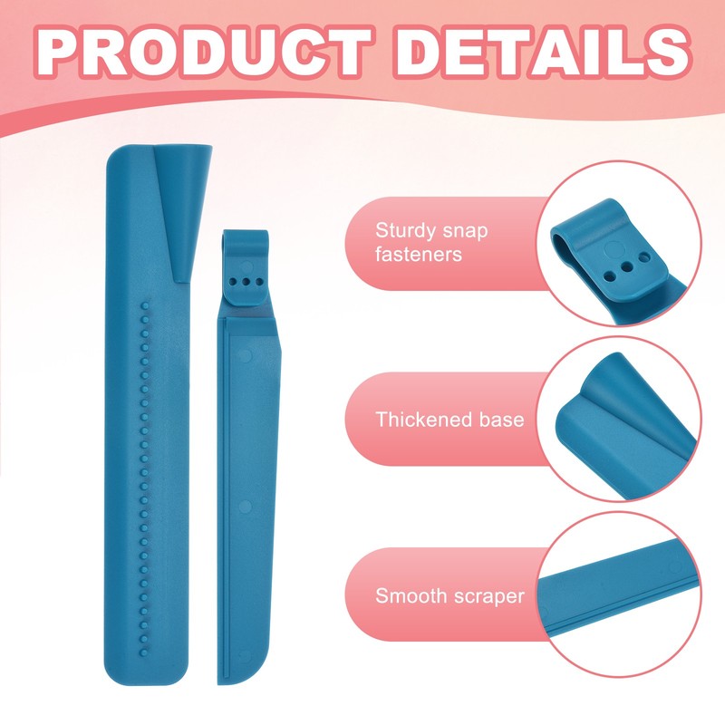 2 Pcs Adjustable Cake Scraper, Adjustable Cake Smoother Fondant Tools, Dark Blue gallery