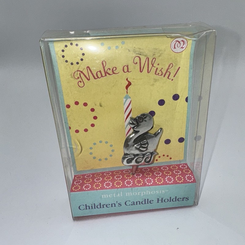 Duck Child's Birthday Candle Holder Metal Morphisis gallery