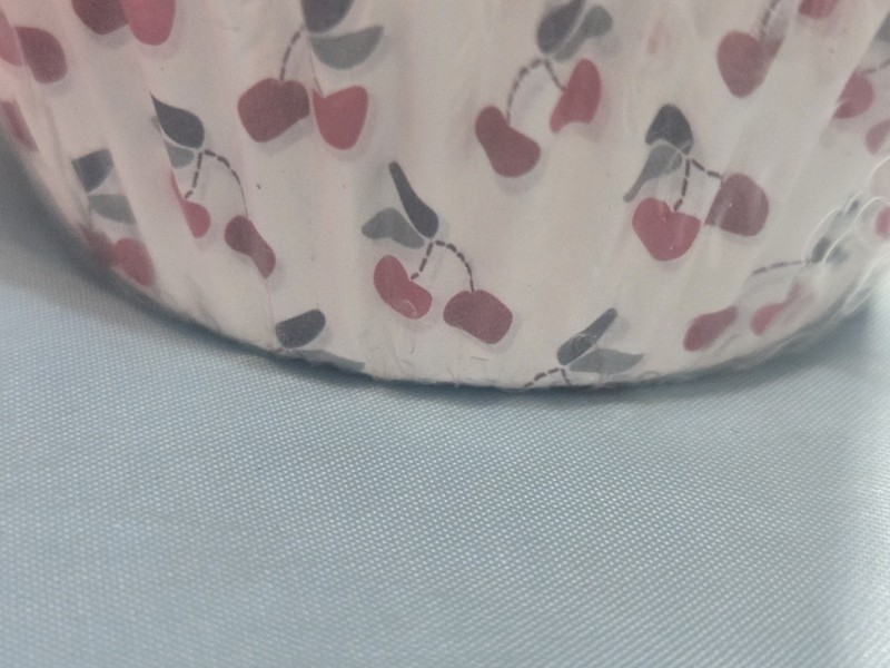 148 Cupcake Wrappers Regular Size Red And White Stripped And Cherry Hearts... gallery